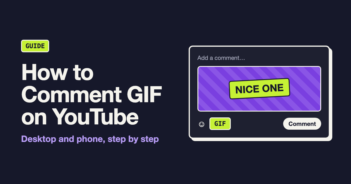 YouTube GIF Extension: Add a GIF Button to Comments
